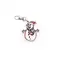 Snowman Keyring Novelty Bag Tag Charm