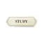Study Door Decorative Sign, Wooden Plaque | Elegant Classic Design