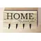 Oak Wall Mounted Key Holder with 4 Hooks - Reclaimed Wood
