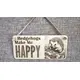 Hedgehogs Make Me HAPPY Decorative Sign | Plaque | Wall or Desk Mounted