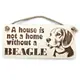 Beagle Decorative Sign | Wooden Hanging Wall Plaque | A House Is Not A Home Without A Beagle