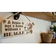 Beagle Decorative Sign | Wooden Hanging Wall Plaque | A House Is Not A Home Without A Beagle