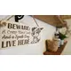 Crazy Plant and Dog Lady Cartoon Decorative Signs and Plaques