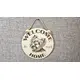 Welcome To Our Home Yorkie Hanging Wall Door Porch Plaque / Sign