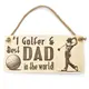 No1 Golfer and Best Dad in the World Plaque Decorative Wooden Sign