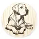 Labrador Round Wooden Coaster Gift Ideas for Pet Dog Owners