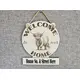 Personalised Welcome to our Home Highland Cow Plaque Decorative Sign