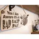 Bad Hair Day Funny Highland Cow Coo Plaque