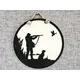 Hunting Themed Sign Shooting Scene Wall Plaque