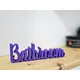 Bathroom Sign Ornament Decorative Plastic Plaque