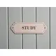 Study Door Decorative Sign, Wooden Plaque | Elegant Classic Design