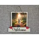 Chihuahua Welcome Sign Modern Design With Colourful Picture
