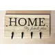 Oak Wall Mounted Key Holder with 4 Hooks - Reclaimed Wood